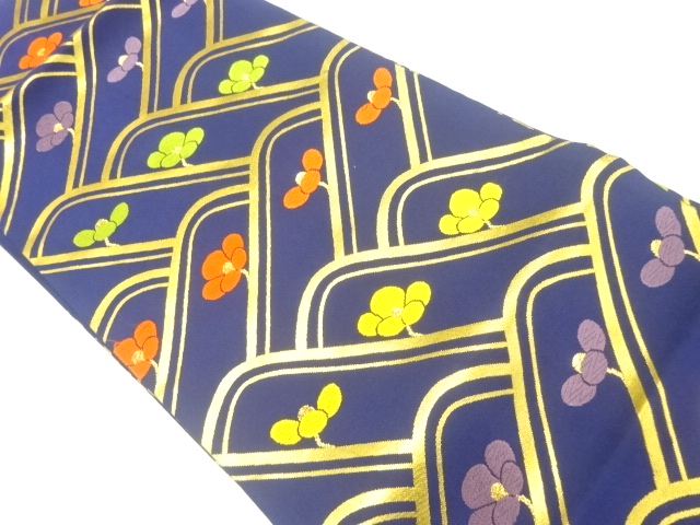 JAPANESE NAGOYA OBI / WOVEN FLOWER